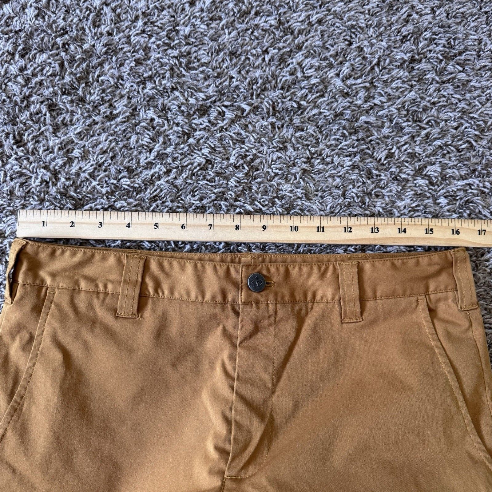 Bluffworks Chino Pants Mens 32x30 Yellow Tan Regular Fit Travel Technical Gorp — image 6 of 7